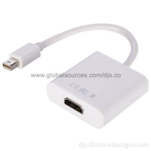 Mini DisplayPort Male to HDMI Female Converter Cable, Supports the Video Bandwidth Up to 10.8Gbps